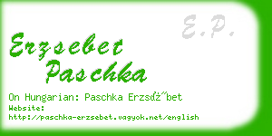 erzsebet paschka business card